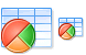 Pie chart table icons