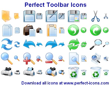 Click to view Perfekte Toolbar Icons 2012.1 screenshot
